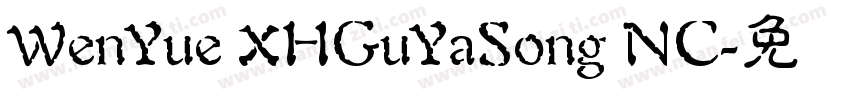WenYue XHGuYaSong NC字体转换